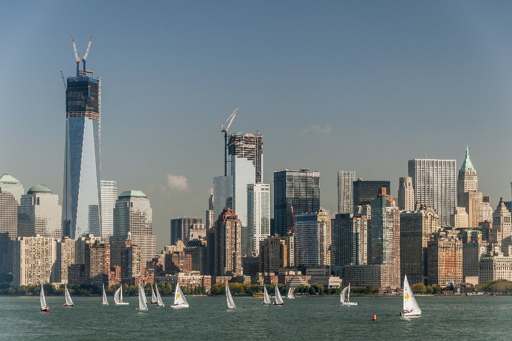 Manhattan, New York City, Sailboats, skyline, new york harbor